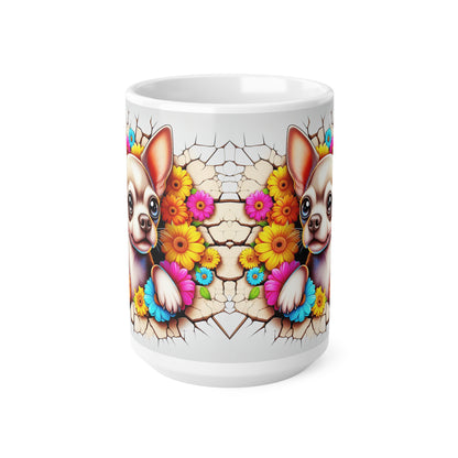 Charming Floral Chihuahua Coffee Mug - 11oz & 15oz