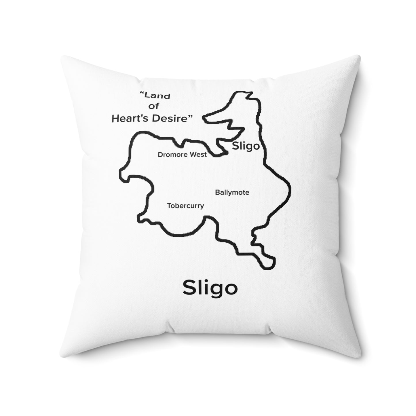 Sligo Spun Polyester Square Pillow White Edition 4 Sizes