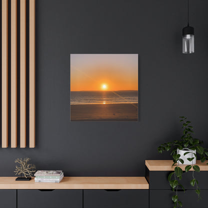 Sunset in ocean Matte Canvas, Stretched, 1.25"