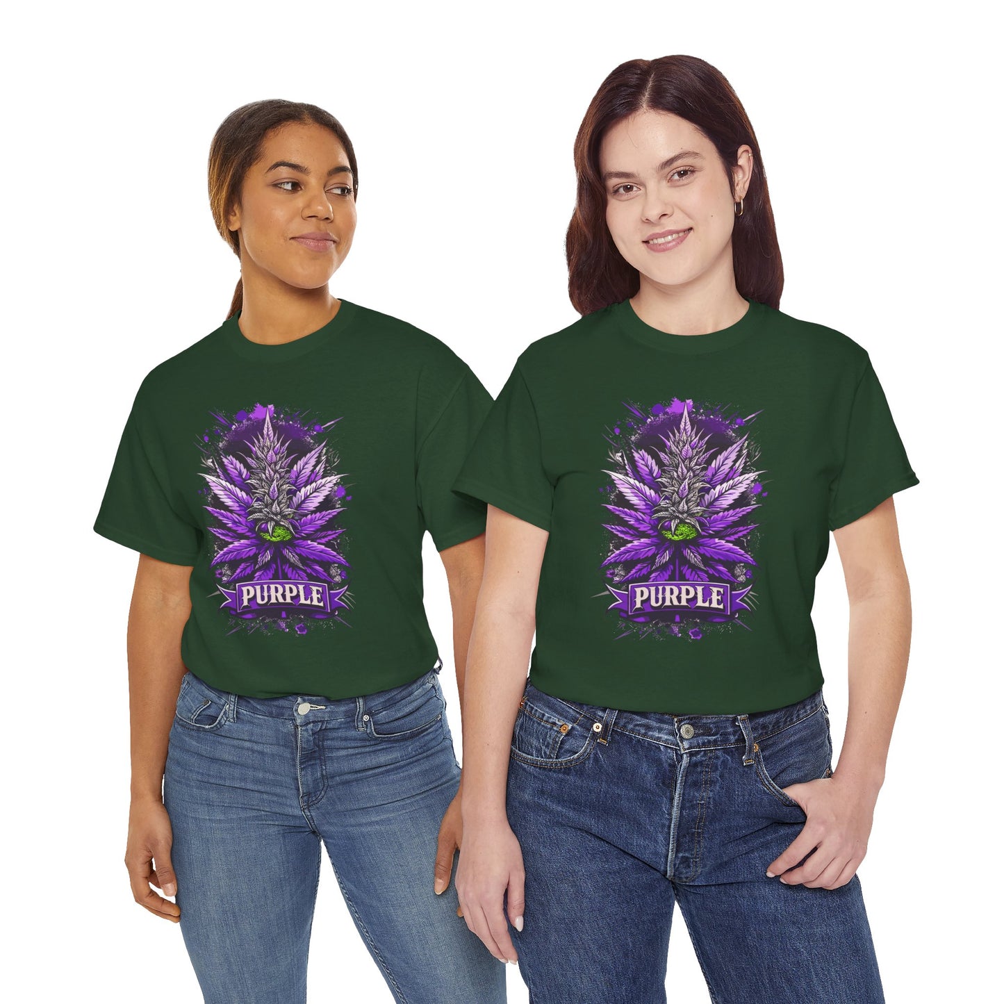 Purple Cannabis Bud T-Shirt — Bold Psychedelic Marijuana Graphic Tee