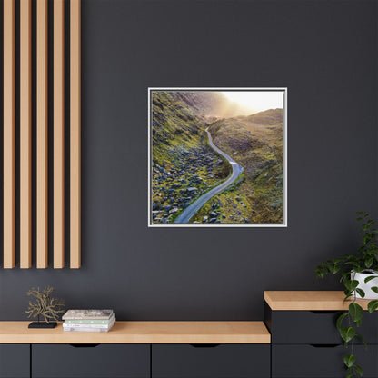 Valley Road Matte Canvas, Framed (Multi-color)