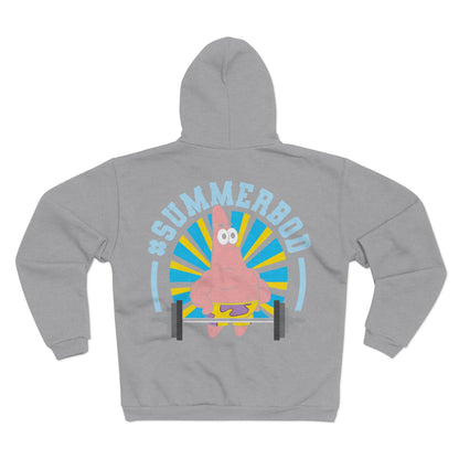 Funny Unisex Hooded Zip Sweatshirt - #SUMMERBOD Gym Motivational Design