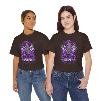 Purple Cannabis Bud T-Shirt — Bold Psychedelic Marijuana Graphic Tee