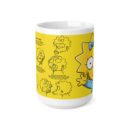 Maggie Ceramic Coffee Cups – Fun 11oz & 15oz Mugs | Cartoon Coffee Mug Gift for Fans