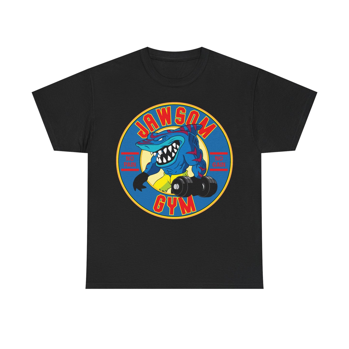 Jawsome Gym Unisex Heavy Cotton Tee - Fun Workout Shirt for Fitness Enthusiasts Black