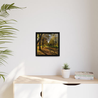 Listowel town Park Autumn Matte Canvas, Framed (Multi-color)
