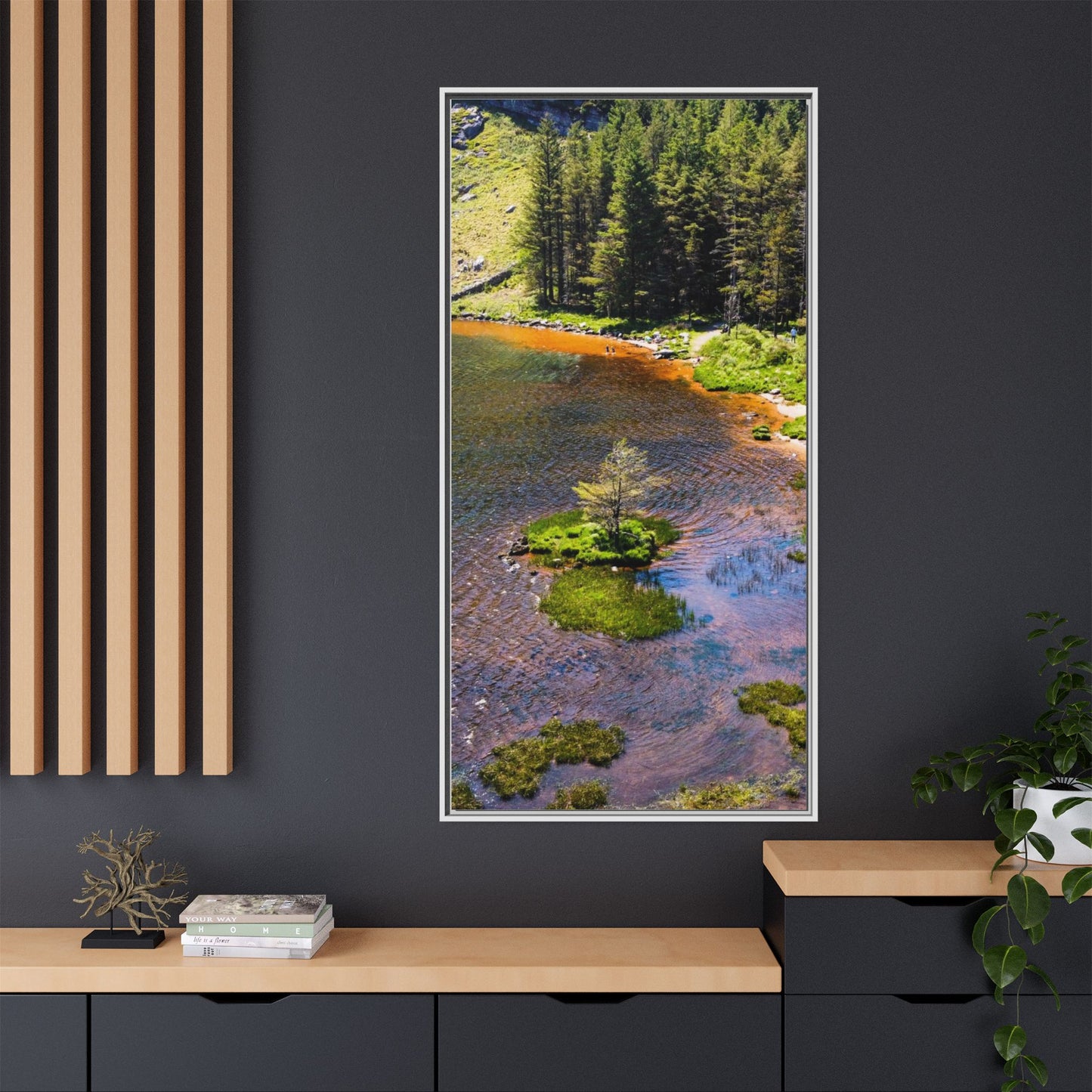 Gleanteenassig Forest Matte Canvas, Framed (Multi-color)