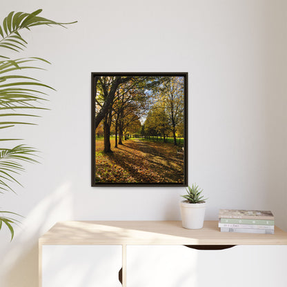 Listowel town Park Autumn Matte Canvas, Framed (Multi-color)