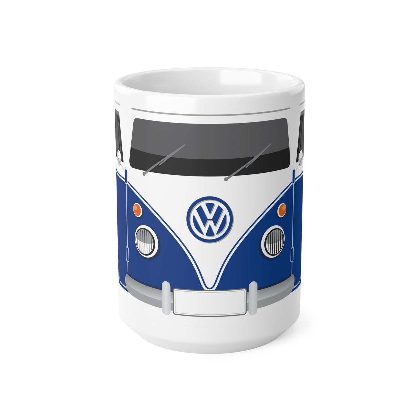 Vintage VW Bus Ceramic Coffee Mug - 11oz & 15oz - Perfect for Auto Enthusiasts Blue