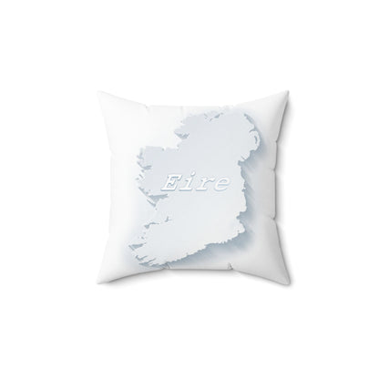 Eire white Spun Polyester Square Pillow