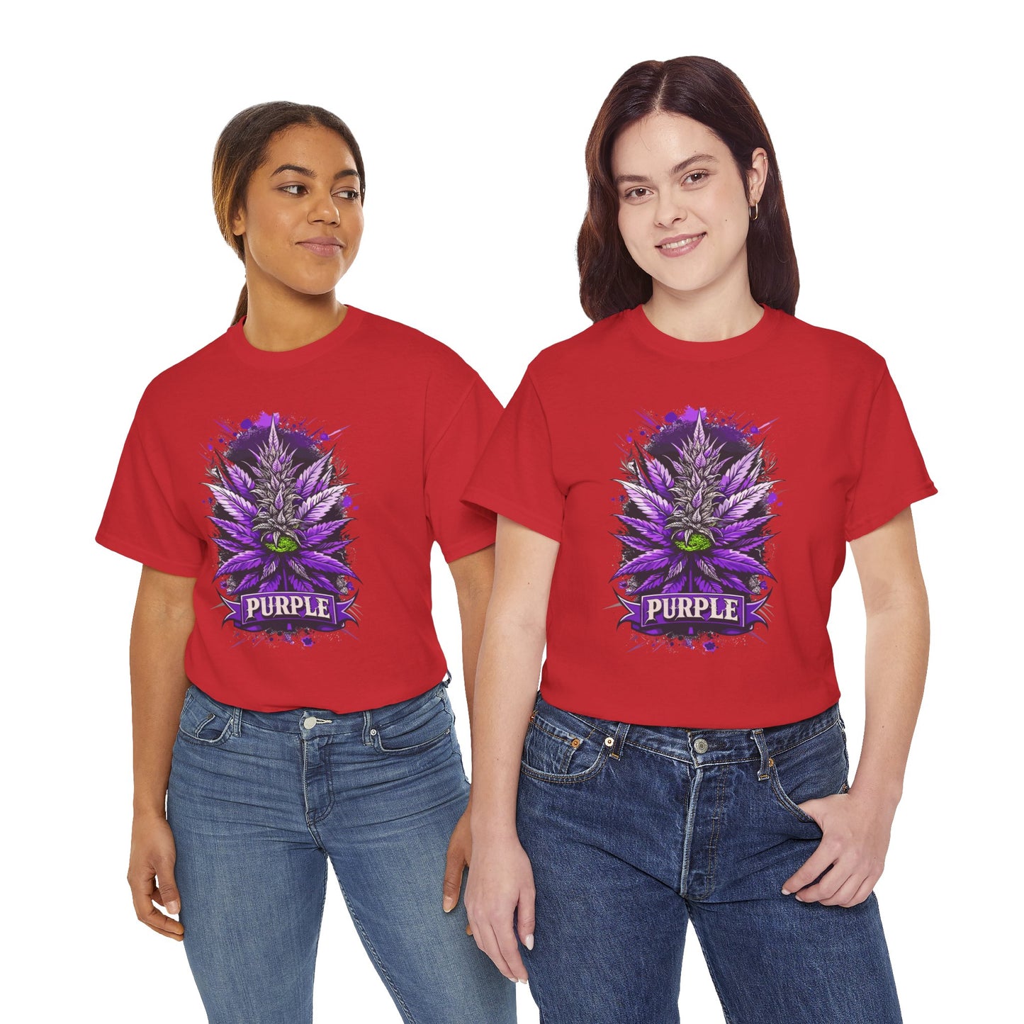 Purple Cannabis Bud T-Shirt — Bold Psychedelic Marijuana Graphic Tee