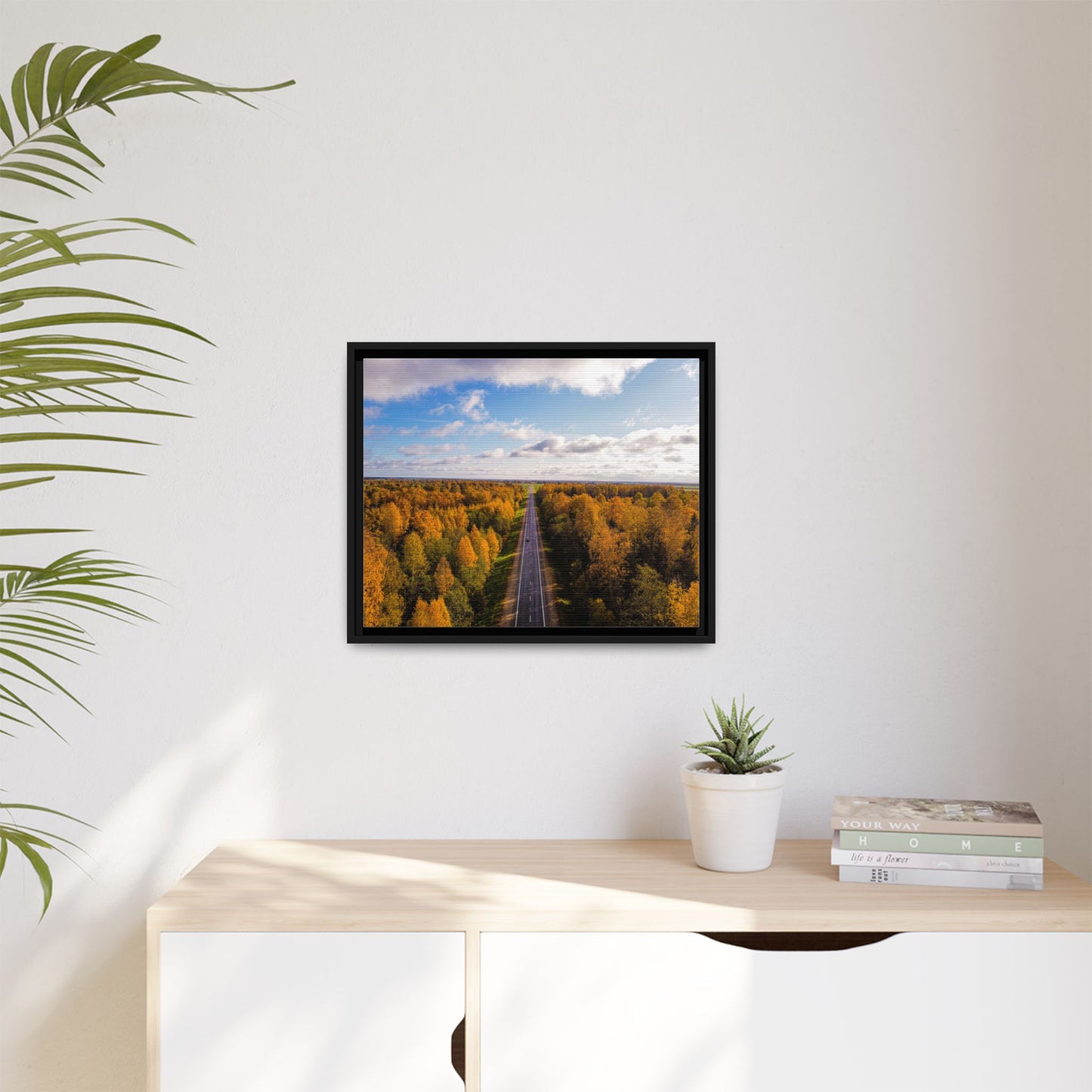 Somewhere In Lithuania Matte Canvas, Framed (Multi-color)