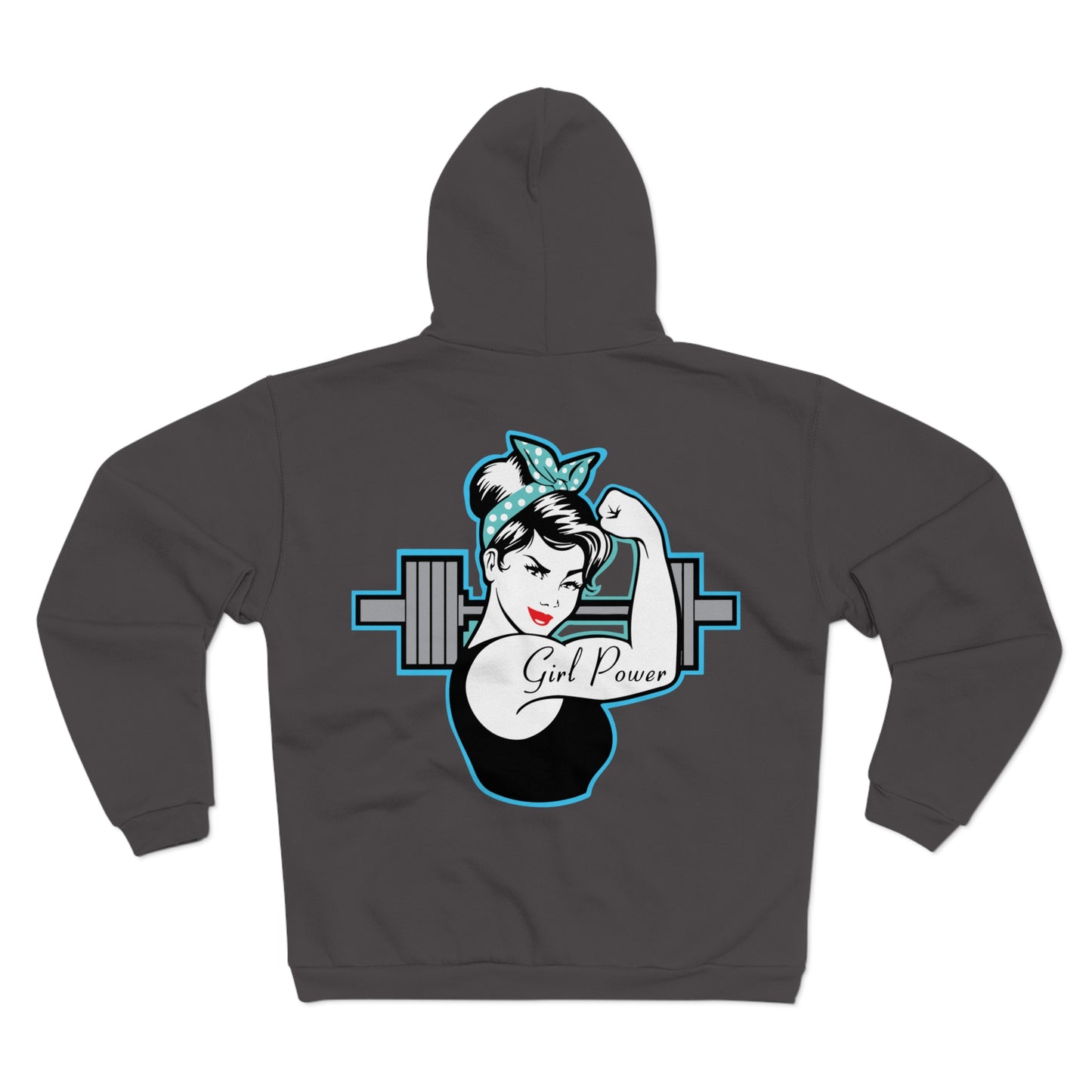 Empowered Women Unisex Hooded Zip Sweatshirt - 'Girl Power' Fitness Hoodie
