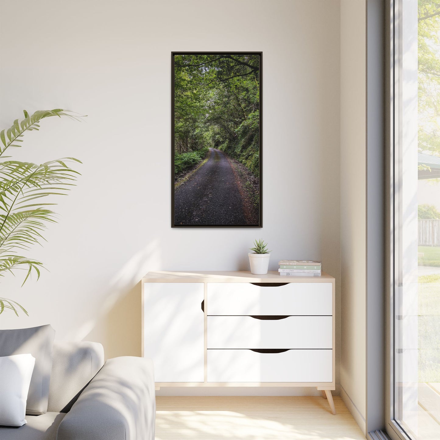 Glanageenty Forest Trail Matte Canvas, Framed (Multi-color)