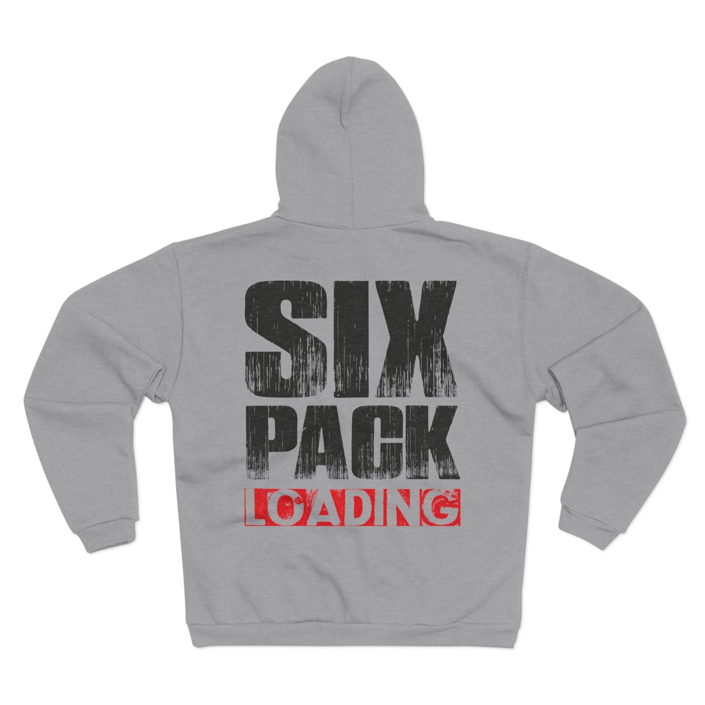 Six Pack Loading Unisex Hooded Zip Sweatshirt - Perfect for Fitness Enthusiasts