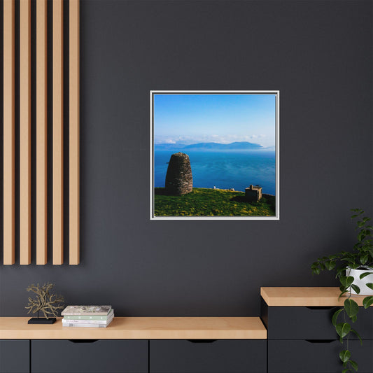 Ask Tower Matte Canvas, Framed (Multi-color)