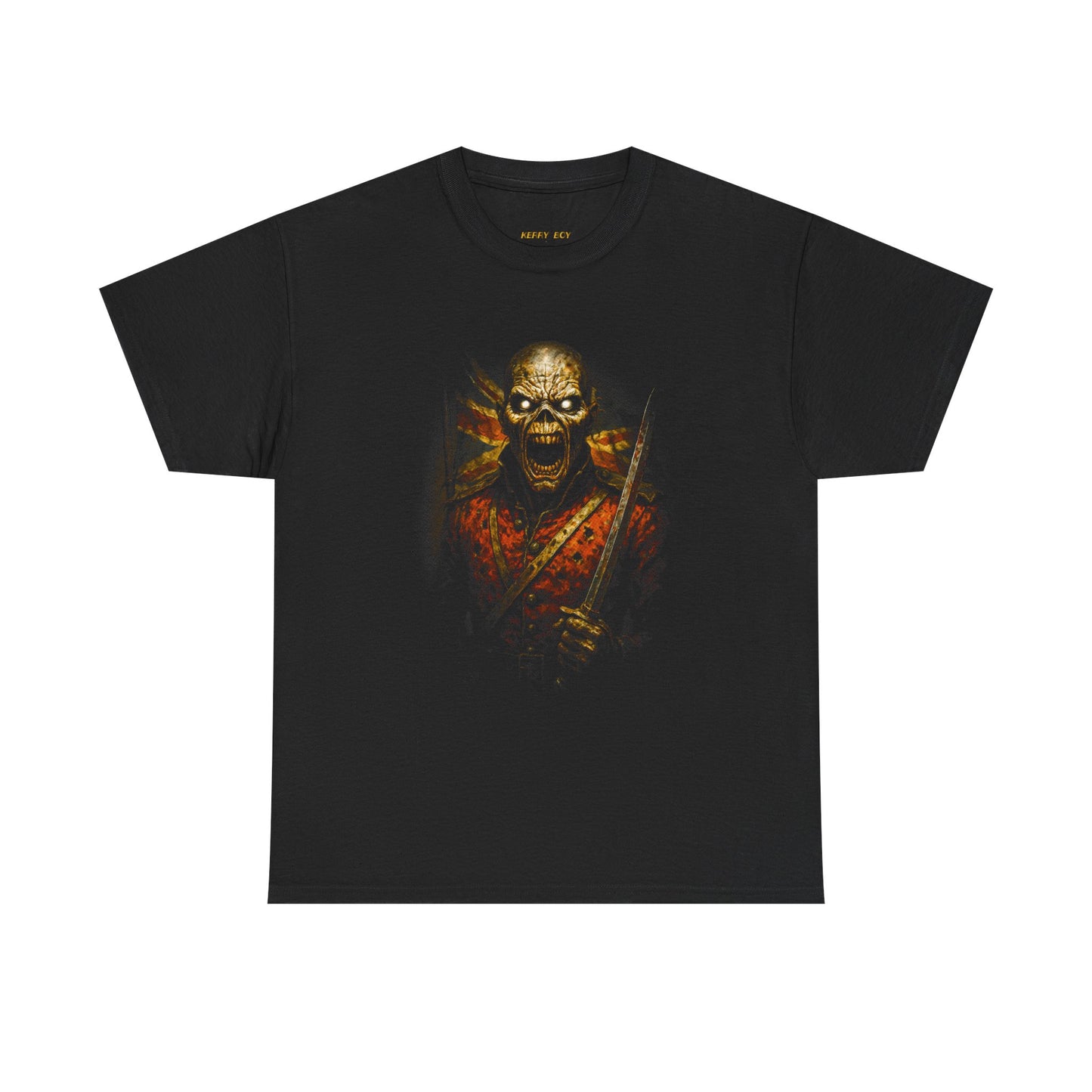 Horror Skeleton Warrior T-Shirt — Creepy Skeleton with Sword Graphic Tee