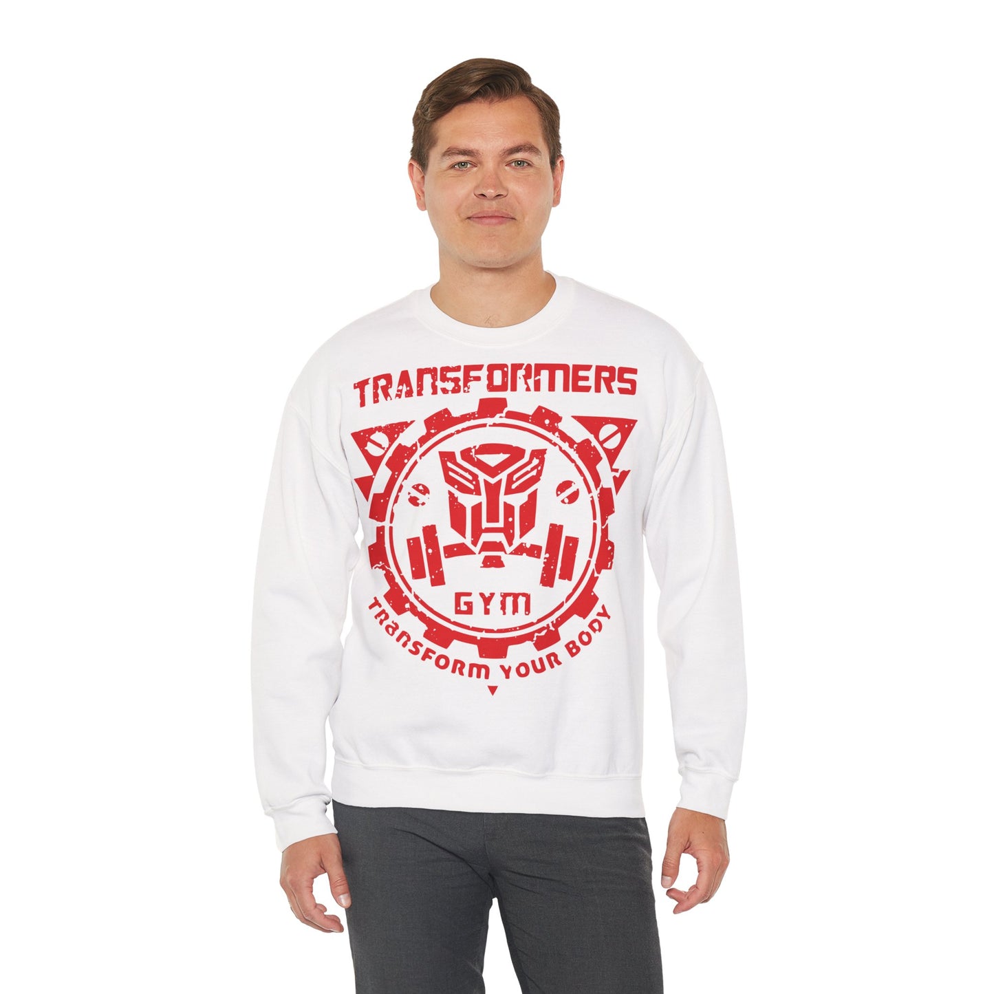 Transformers Gym Crewneck Sweatshirt - Unisex Heavy Blend™