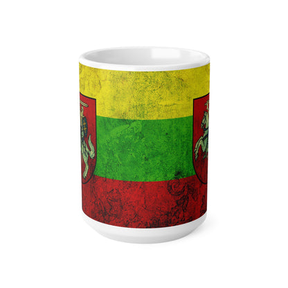 Lithuanian Flag Ceramic Coffee Mug - 11oz & 15oz