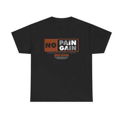 No Pain No Gain Unisex Heavy Cotton Tee - Motivational Fitness Shirt