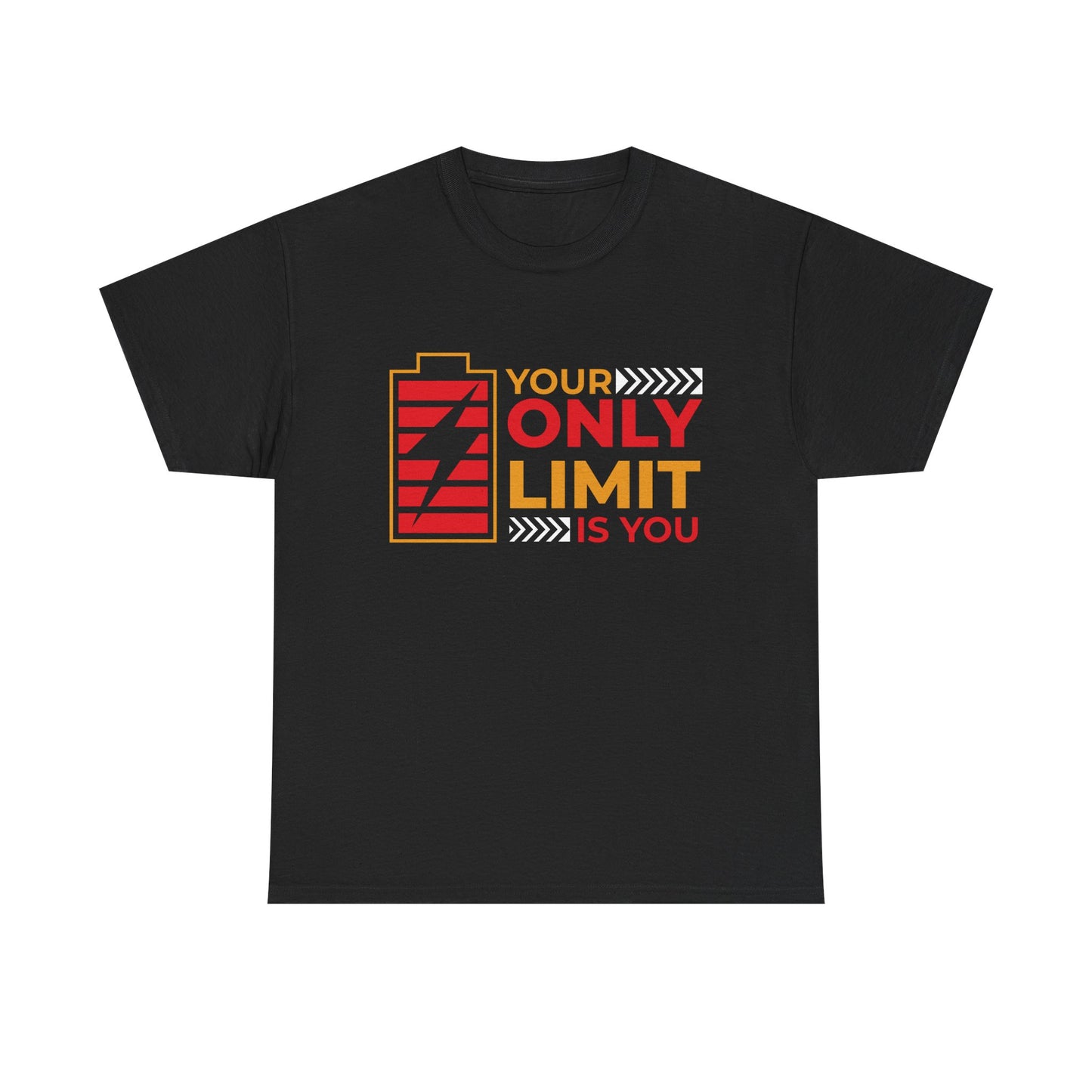 Motivational Unisex Heavy Cotton Tee - 'Your Only Limit is You'