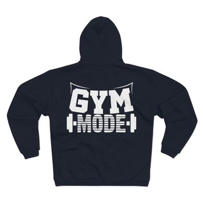Gym Mode Unisex Hooded Zip Sweatshirt - Perfect for Fitness Enthusiasts