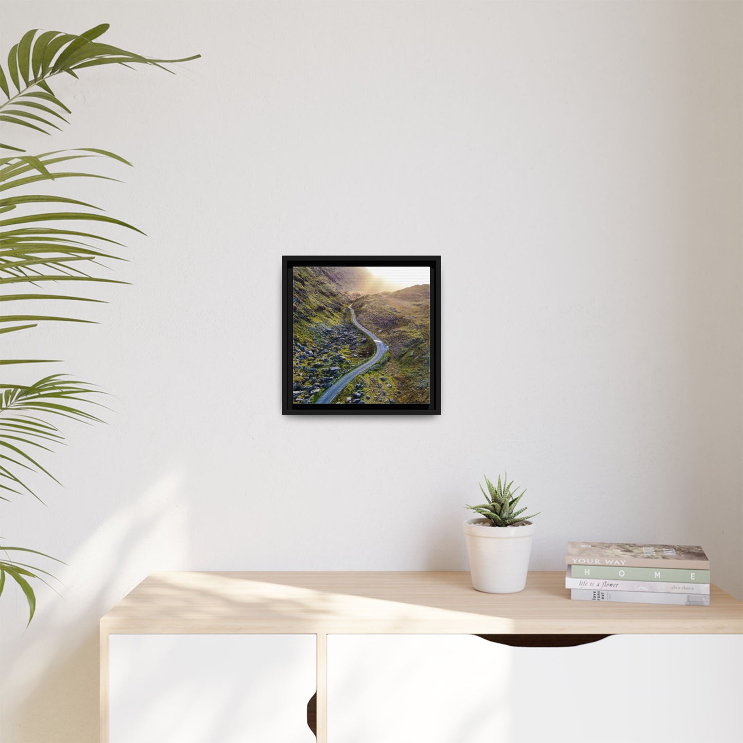 Valley Road Matte Canvas, Framed (Multi-color)