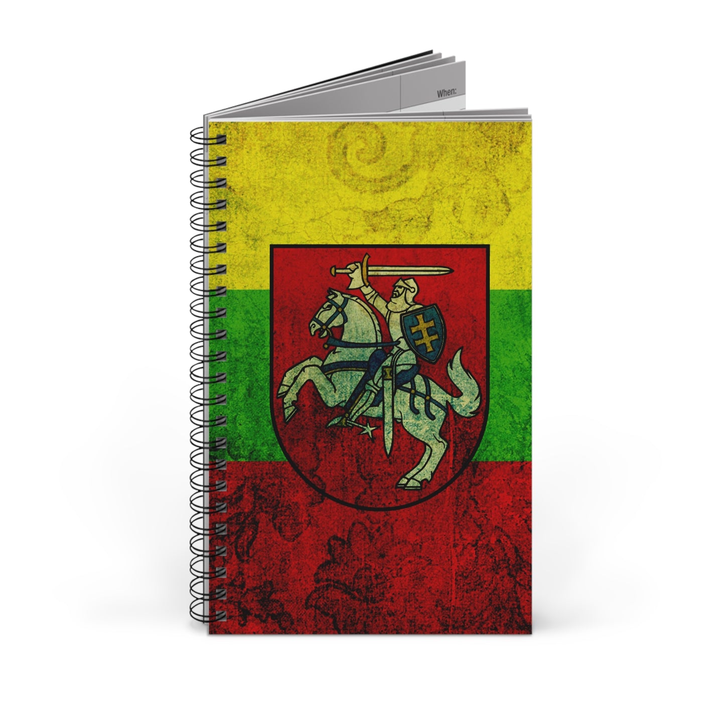 Lithuanian Flag Spiral Journal - Warrior Design, Perfect for Memoirs & Gifts