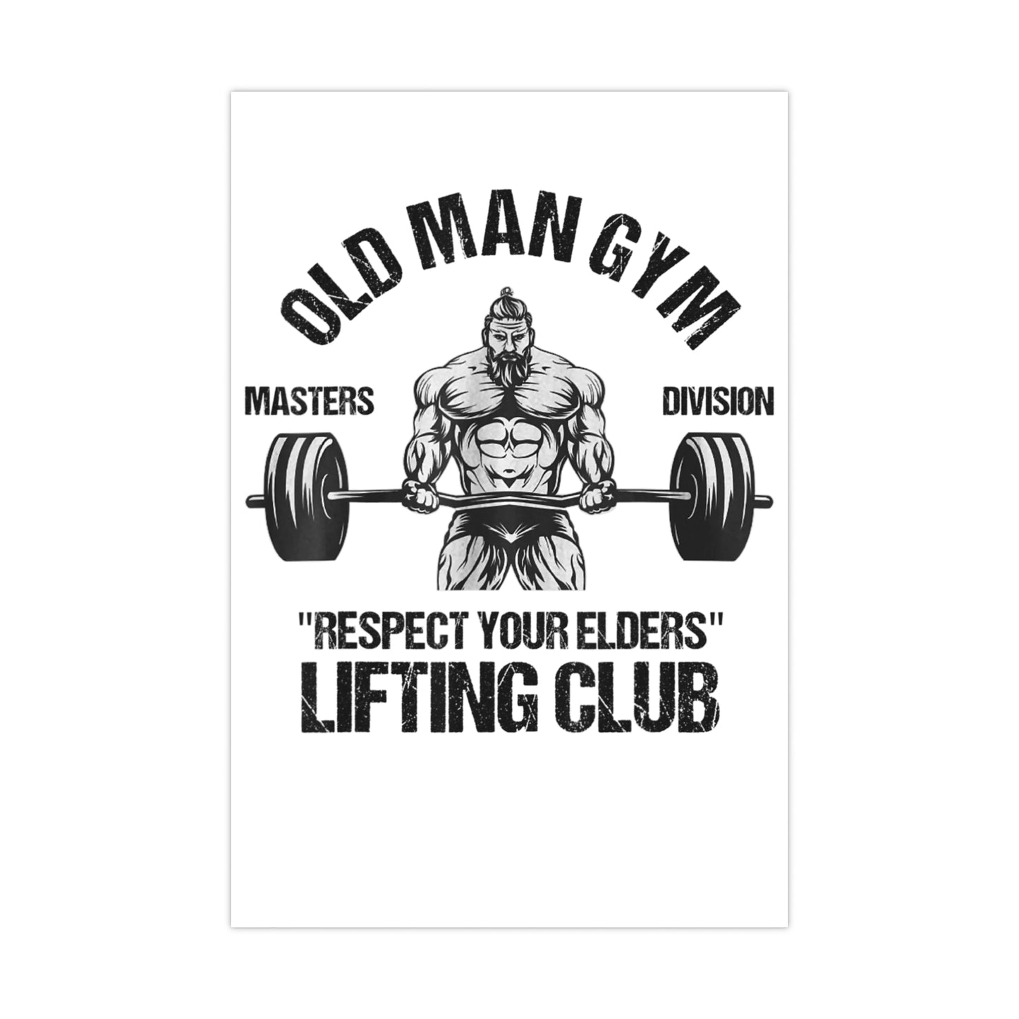 Old Man Gym Matte Posters