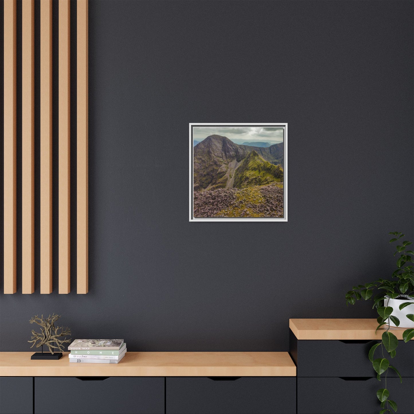 Halfway to Carrauntoohil Matte Canvas, Framed (Multi-color)