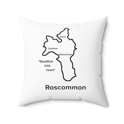 Roscommon Spun Polyester Square Pillow White Edition 4 Sizes