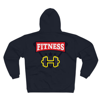 Fitness Motivation Unisex Hooded Zip Sweatshirt - Ideal for Workout Enthusiasts