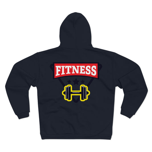Fitness Motivation Unisex Hooded Zip Sweatshirt - Ideal for Workout Enthusiasts