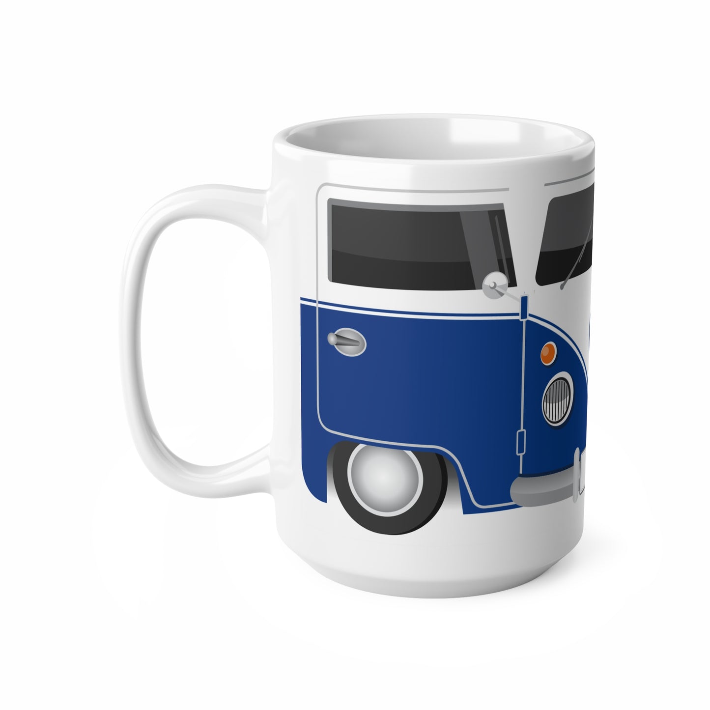 Vintage VW Bus Ceramic Coffee Mug - 11oz & 15oz - Perfect for Auto Enthusiasts Blue