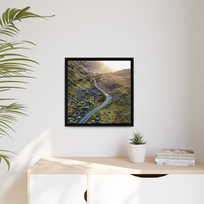 Valley Road Matte Canvas, Framed (Multi-color)