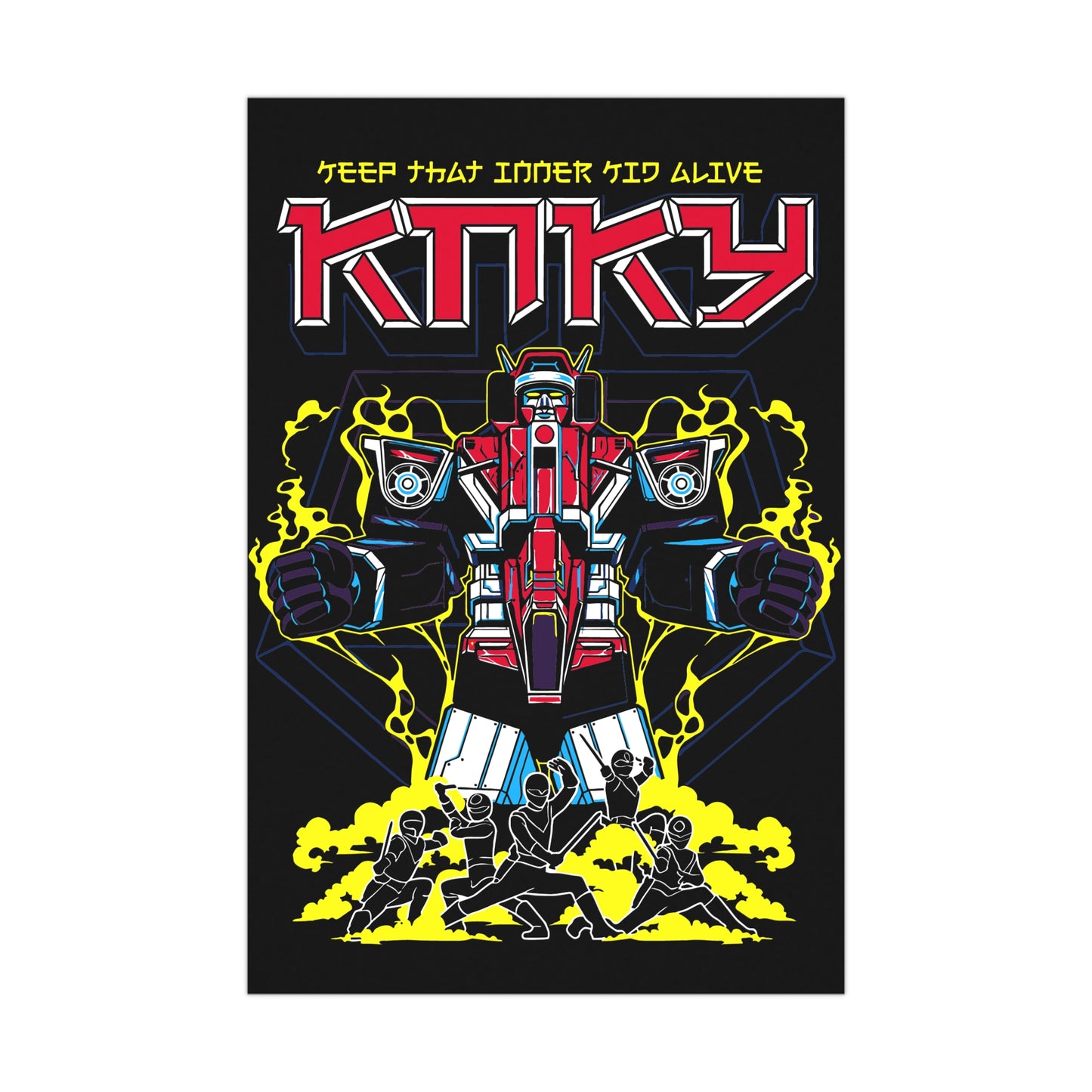 Retro Robot Art Poster - Keep That Inner Kid Alive - Matte Wall Décor