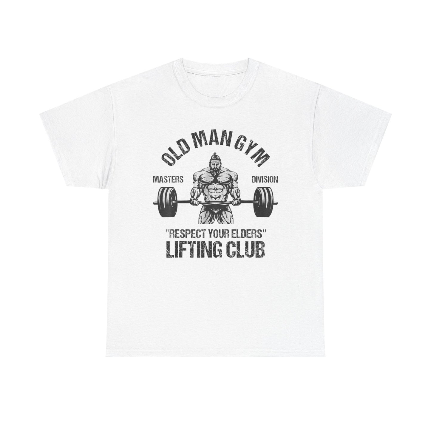 Old Man Gym Unisex Heavy Cotton Tee - Respect Your Elders Lifting Club T-Shirt