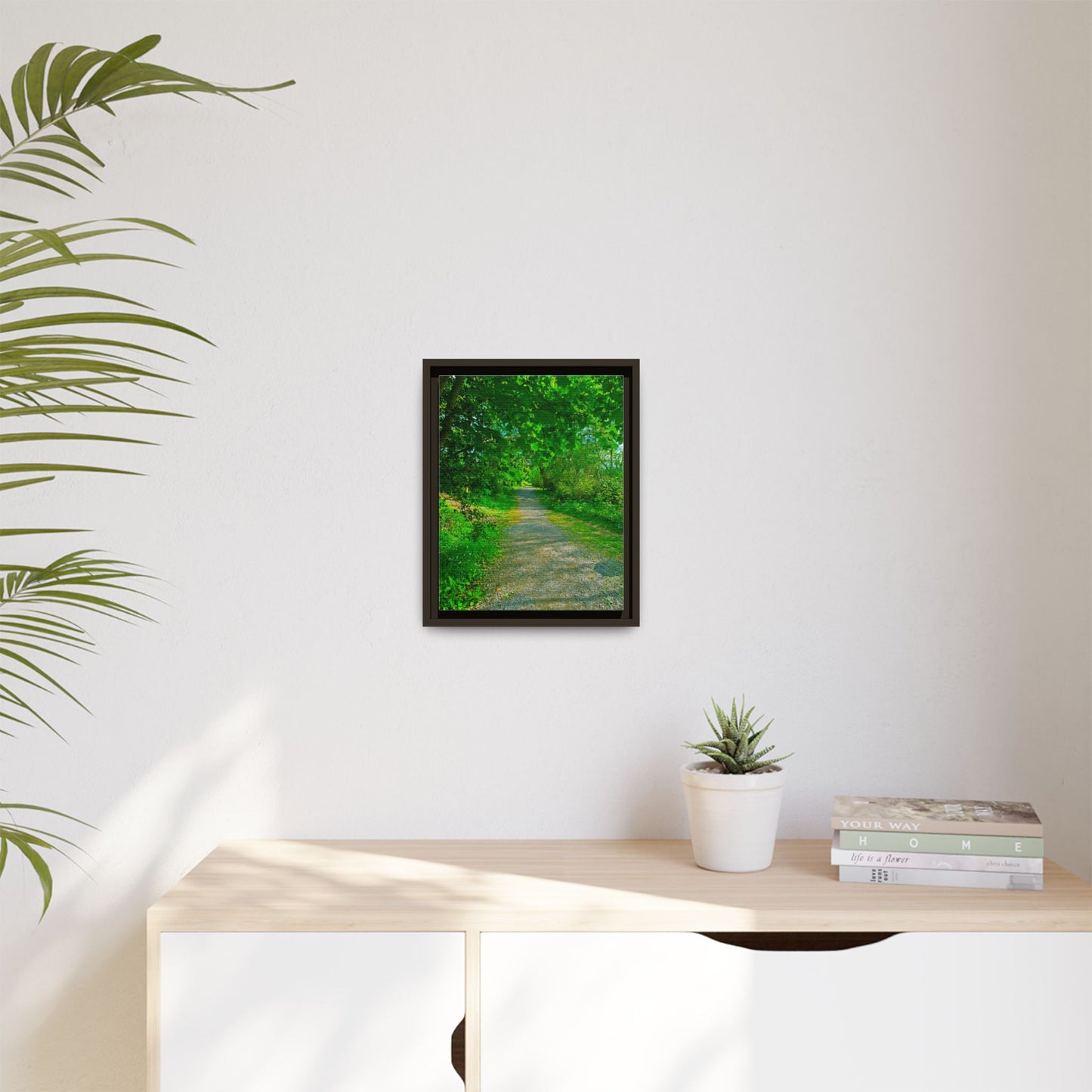 Listowel River Walk Matte Canvas, Framed (Multi-color)