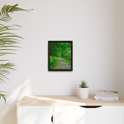 Listowel River Walk Matte Canvas, Framed (Multi-color)