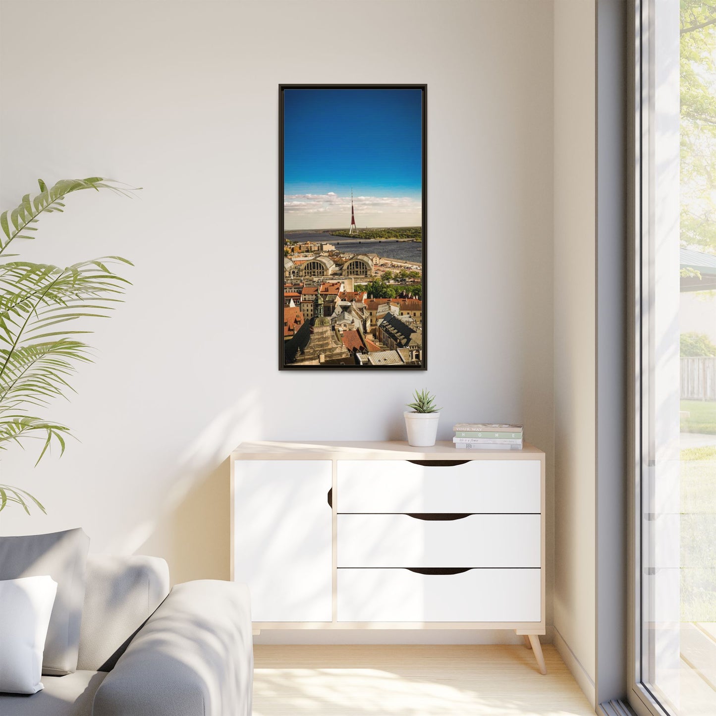 Riga TV Tower Matte Canvas, Framed (Multi-color)