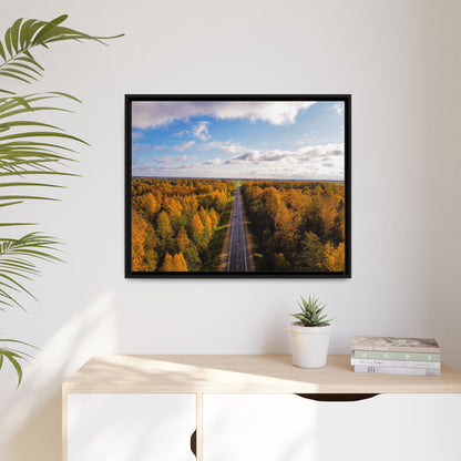 Somewhere In Lithuania Matte Canvas, Framed (Multi-color)