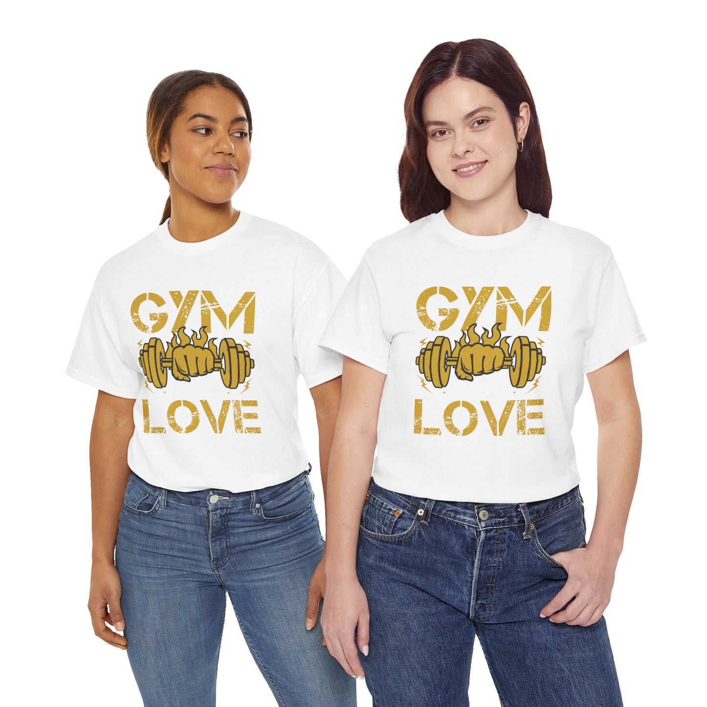 Gym Love Unisex Heavy Cotton Tee - Fitness Apparel for Workout Enthusiasts
