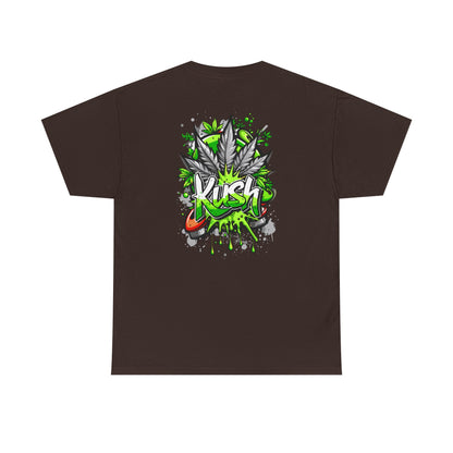 Kush Graffiti T-Shirt — Green Cannabis Leaf Street Art Tee