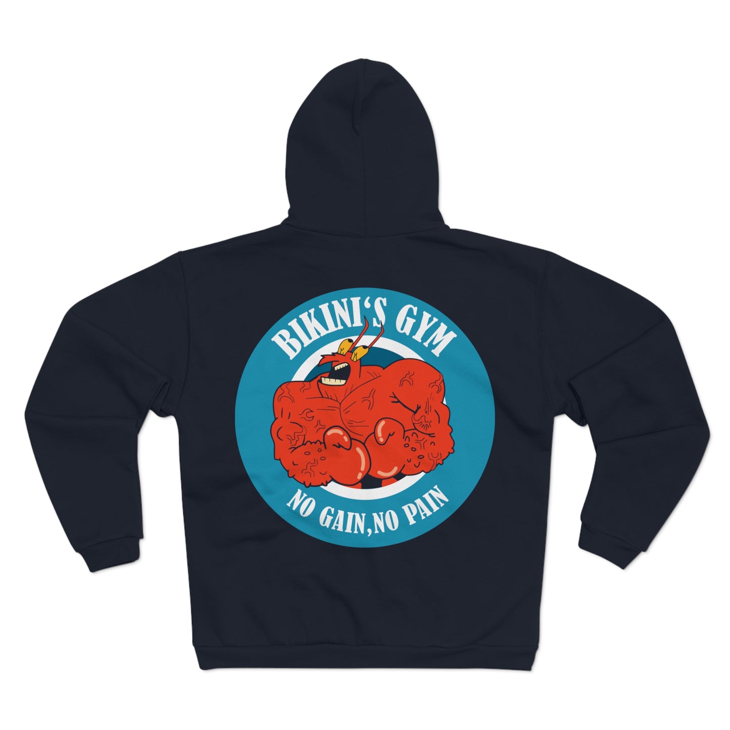 Bikini's Gym Unisex Hooded Zip Sweatshirt - No Gain, No Pain