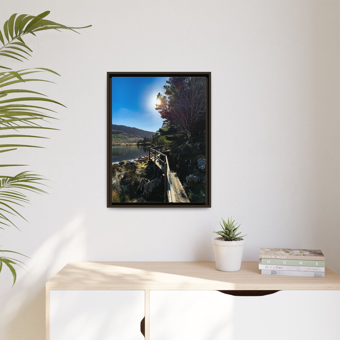 Glanteenassig Trail Matte Canvas, Framed (Multi-color)