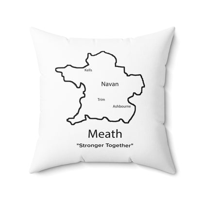 Meath Spun Polyester Square Pillow White Edition 4 Sizes