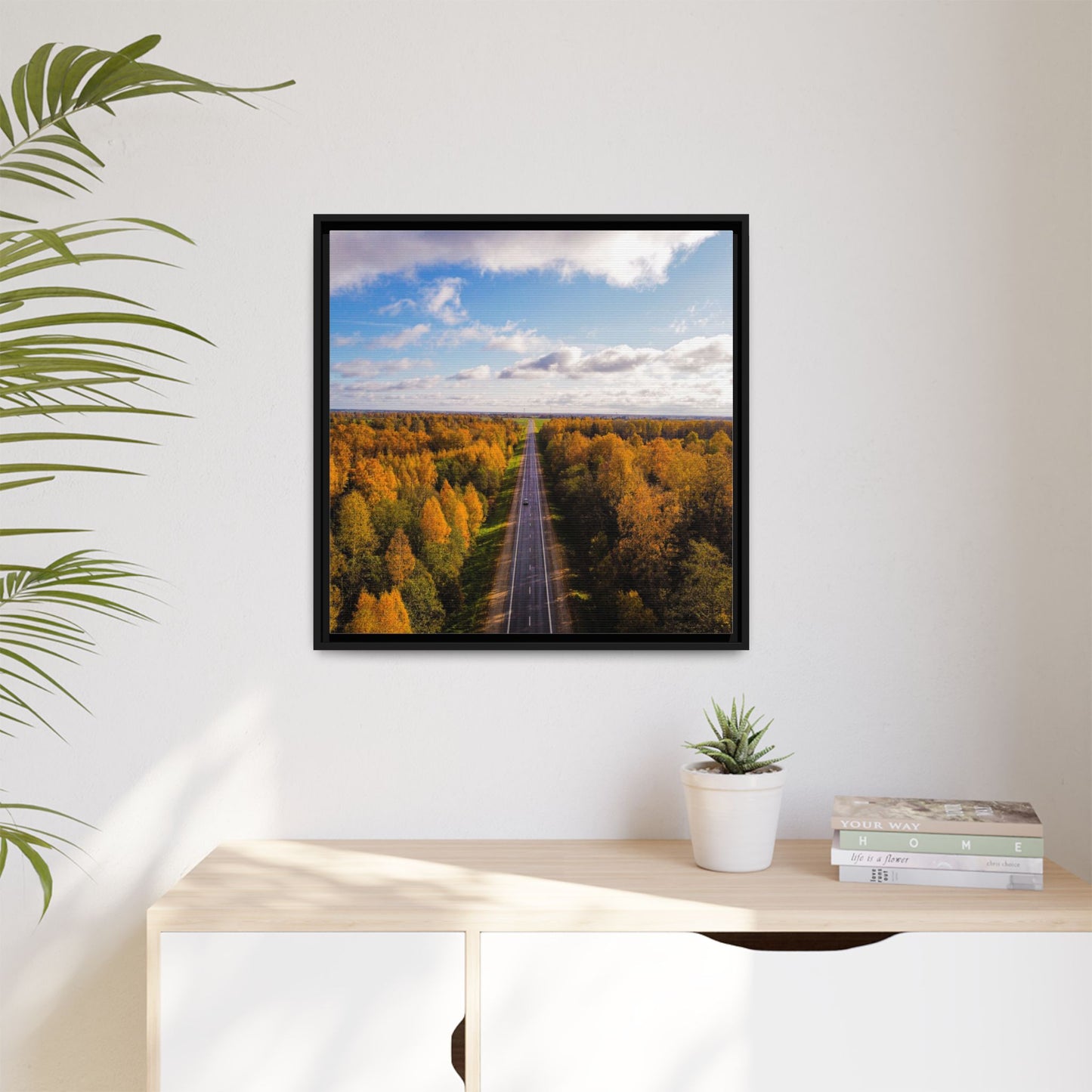 Somewhere In Lithuania Matte Canvas, Framed (Multi-color)