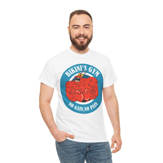 Mr Crab No Pain No Gain White Unisex Heavy Cotton Tee
