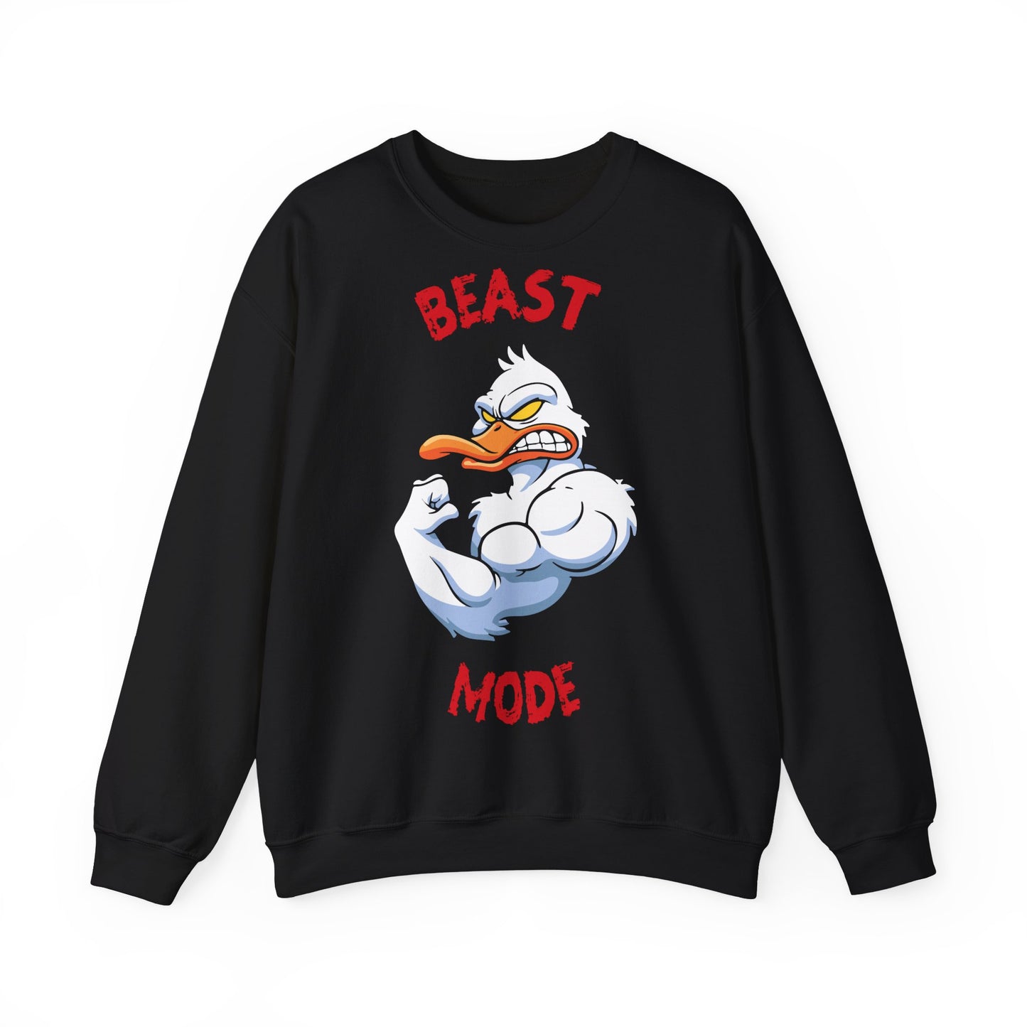 Beast Mode Unisex Heavy Blend™ Crewneck Sweatshirt - Motivational Graphic Sweatshirt for Gym Lovers Black