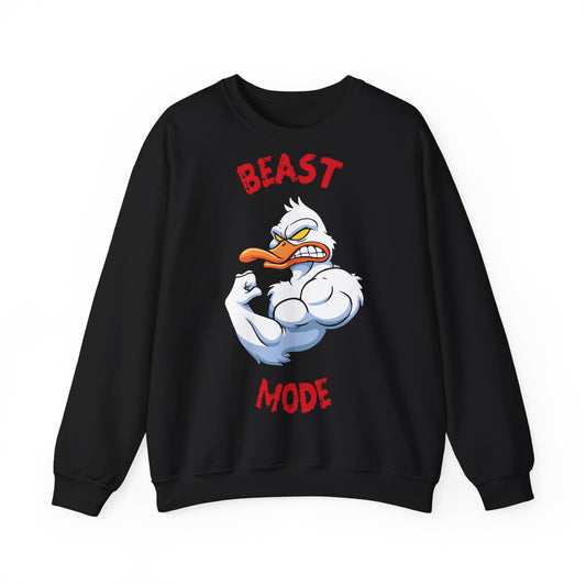 Beast Mode Unisex Heavy Blend™ Crewneck Sweatshirt - Motivational Graphic Sweatshirt for Gym Lovers Black